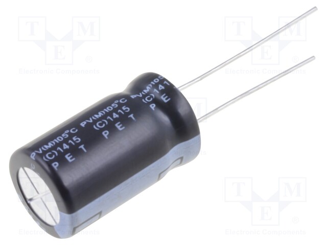 Capacitor: electrolytic; THT; 10uF; 450VDC; Ø12x20mm; Pitch: 5mm