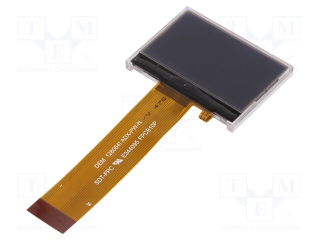 Display: LCD; graphical; 128x64; 55.2x39x8mm; 1.9"; LED; PIN: 36