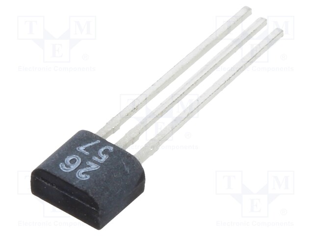 Transistor: NPN; bipolar; 10V; 2A; 1W; TO92