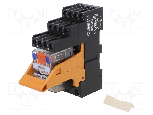 Relay: interface; 4PDT; Ucoil: 24VDC; 6A; 6A/240VAC; Mounting: DIN