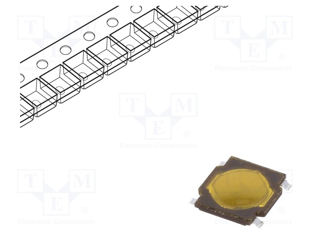 Microswitch TACT; SPST; Pos: 2; 0.05A/15VDC; SMD; none; 2.45N; 0mm