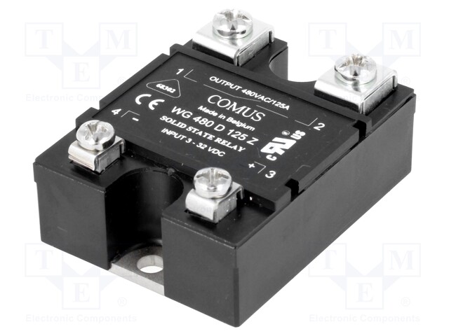 Relay: solid state; Ucntrl: 3÷32VDC; 125A; 24÷530VAC; -20÷80°C