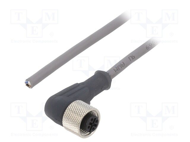 Connection lead; M12; PIN: 4; angled; 20m; plug; 250VAC; 2.5A; IP67