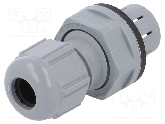 Cable gland; IP68; Mat: polyamide; dark grey; push-in