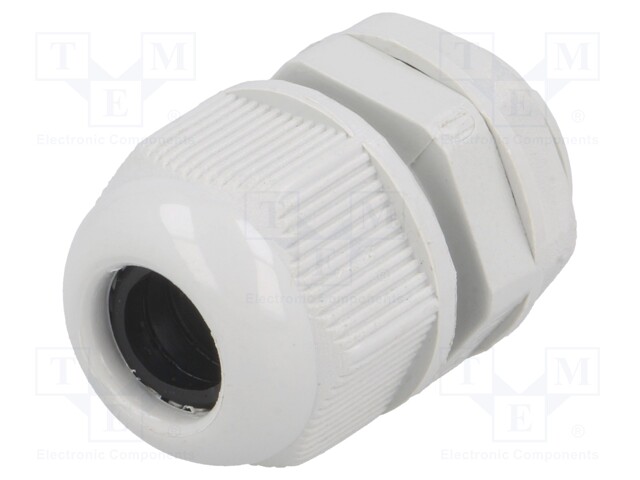 Cable gland; PG11; IP65; Mat: polyamide; grey