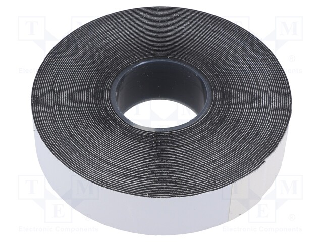 Tape: self-amalgamating; black; 25mm; L: 10m; Thk: 0.75mm; -40÷100°C