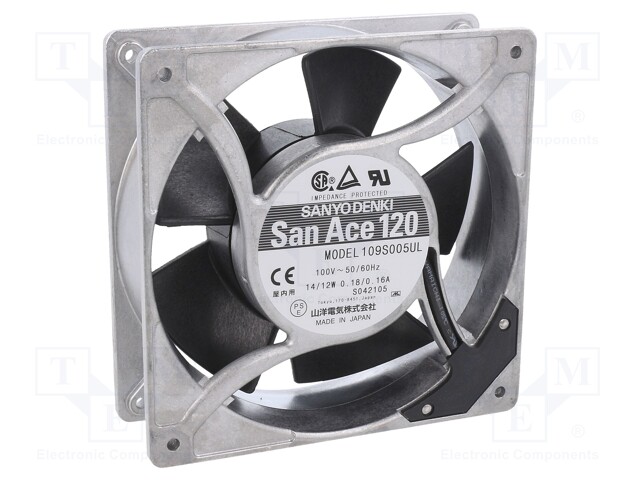 Fan: AC; axial; 120x120x38mm; 141m3/h; 40dBA; ball bearing; 2700rpm