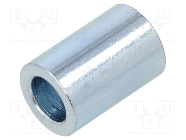 Spacer sleeve; 6.2mm; cylindrical; steel; zinc; Out.diam: 15mm