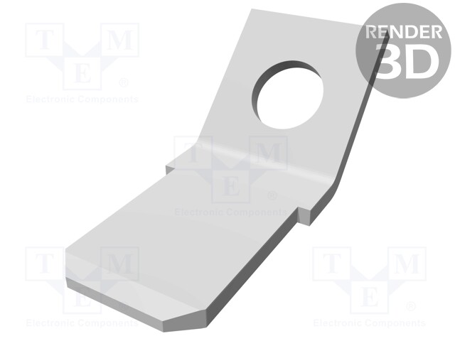 Terminal: flat; 6.3mm; 0.8mm; male; M3,5; screw; brass; tinned