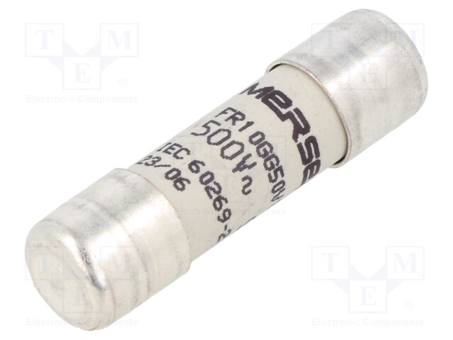 Fuse: fuse; gG,time-lag; 16A; 500VAC; 250VDC; 10x38mm