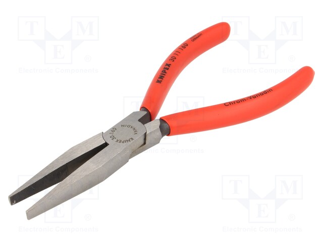 Pliers; flat,elongated; 160mm; Conform to: DIN/ISO 5745