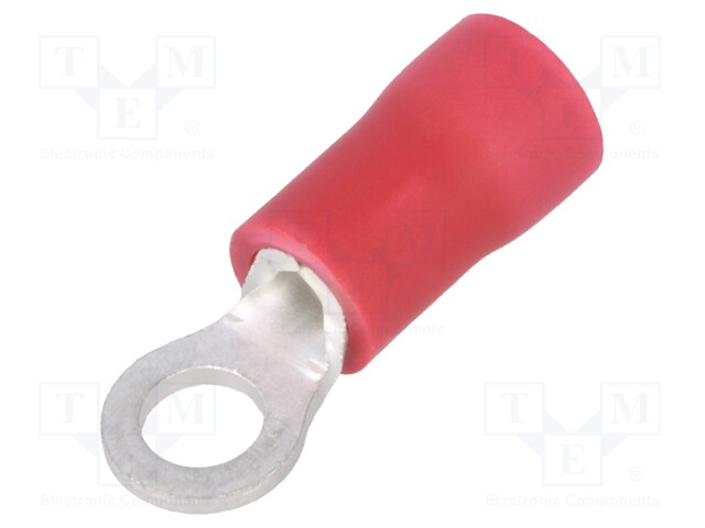 Ring terminal; M3; 1.65mm2; crimped; for cable; insulated; tinned