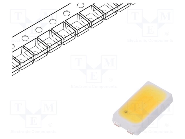 LED; SMD; 5630; 28.5÷36lm; 80; 120°; 65mA; 2.7÷3V; Front: flat