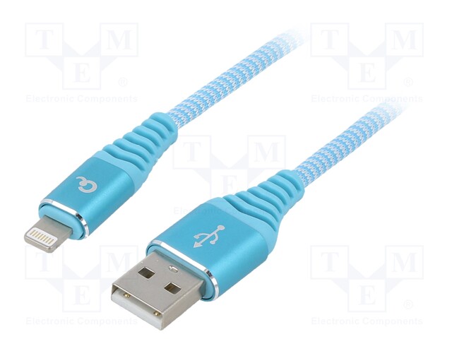 Cable; USB 2.0; Apple Lightning plug,USB A plug; gold-plated; 2m