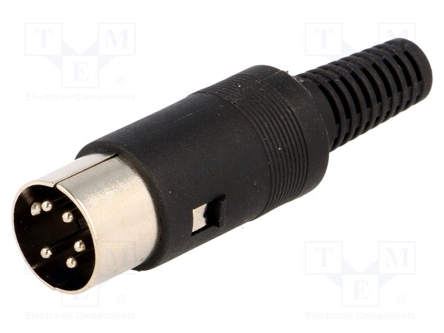Plug; DIN; male; PIN: 5; Layout: 240°; straight; for cable; soldering