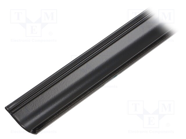 Cover; black; 1m; aluminium; Application: WAY10; anodized