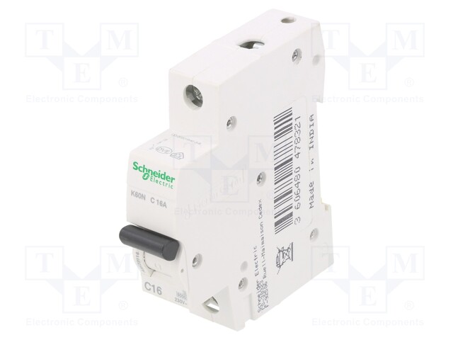 Circuit breaker; 230/400VAC; Inom: 16A; Poles: 1; DIN; Charact: C