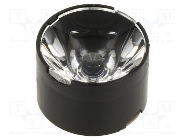 LED lens; round; Mat: PMMA plexiglass; transparent; 8÷12°; Ø: 22mm