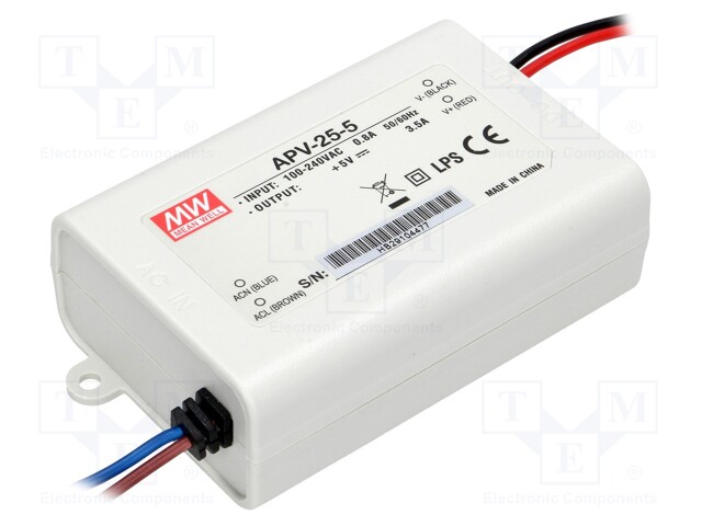 Power supply: switched-mode; LED; 17.5W; 5VDC; 3.5A; 90÷264VAC