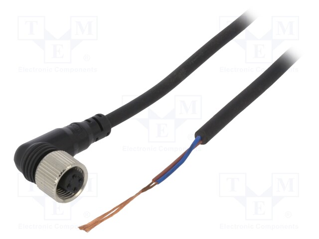 Connection lead; M12; PIN: 2; angled; 5m; plug; Insulation: PVC