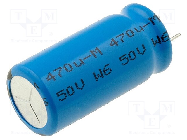 Capacitor: electrolytic; low impedance; THT; 470uF; 50VDC; ±20%