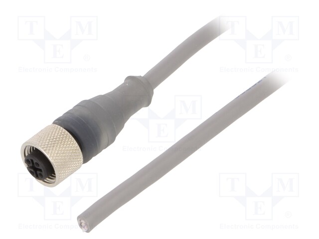 Connection lead; M12; PIN: 4; straight; 15m; plug; 250VAC; 2.5A; IP67