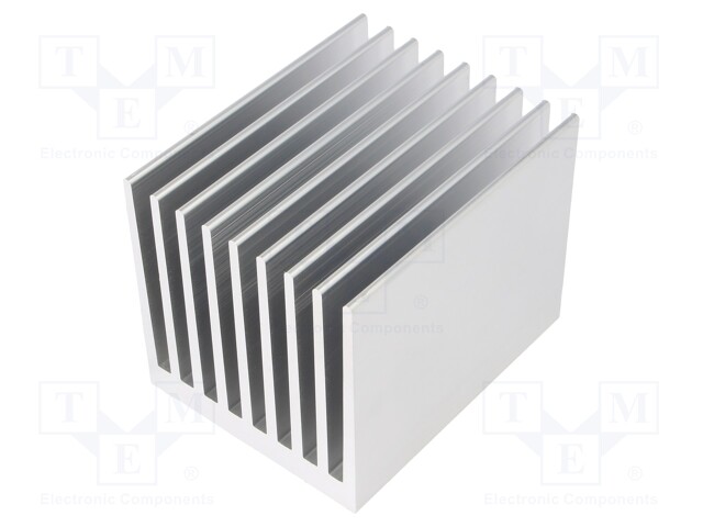 Heatsink: extruded; grilled; natural; L: 100mm; W: 80mm; H: 80mm