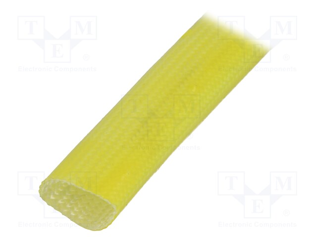 Insulating tube; yellow; -30÷155°C; Øint: 12mm; L: 100m; 3kV/mm