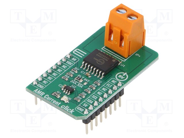 Click board; ammeter; I2C,analog; MCR1101-20-5; 5VDC