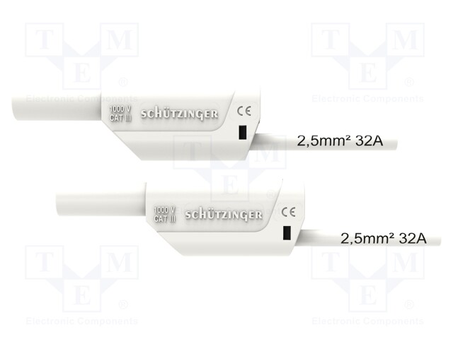 Test lead; 32A; 4mm banana plug-4mm banana plug; Urated: 1kV