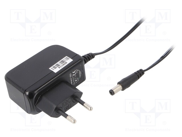 Power supply: switched-mode; 9VDC; 1.4A; Out: 5,5/2,1; 13W; Plug: EU