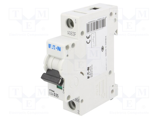 Circuit breaker; 230VAC; Inom: 25A; Poles: 1; DIN; Charact: D; 6kA