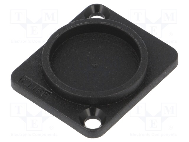 Protection cap; countersunk screw hole; black; plastic; D: 3mm