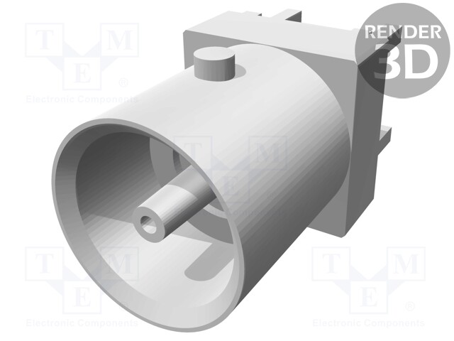 Socket; Mini BNC; female; straight; 75Ω; THT; on PCBs