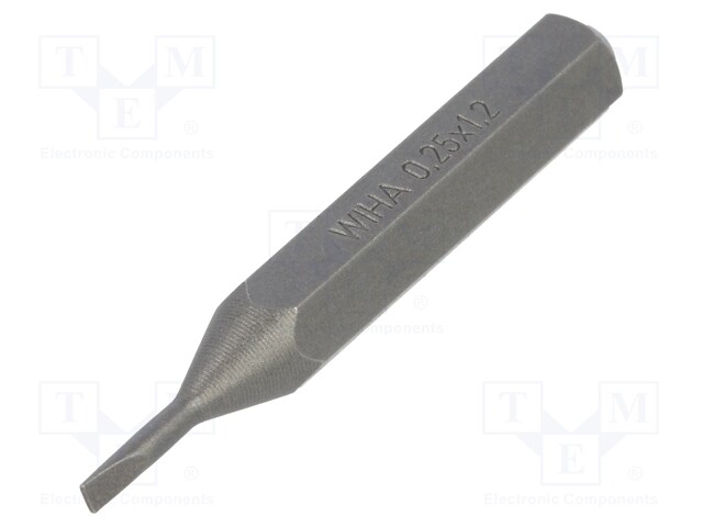 Screwdriver bit; slot; 1,2x0,25mm; Overall len: 28mm