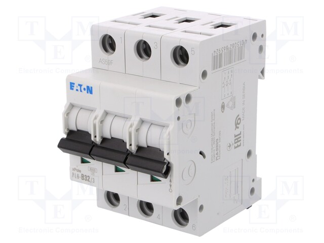 Circuit breaker; 230/400VAC; Inom: 32A; Poles: 3; DIN; Charact: B