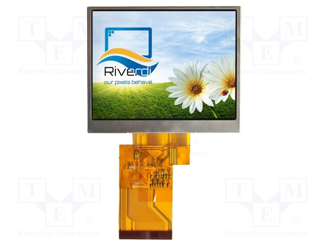 Display: TFT; 3.5"; 320x240; Illumin: LED; Dim: 76.9x63.9x3.15mm