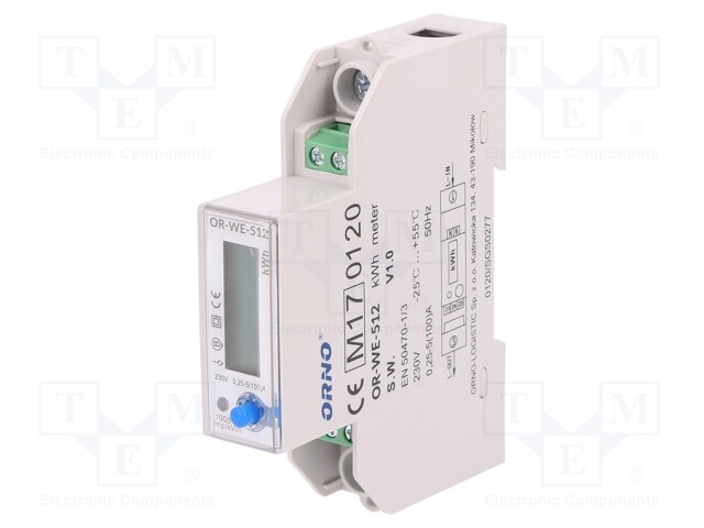 Controller; IP51; DIN; Ioper.max: 100A; -25÷55°C; 0.4W; Display: LCD