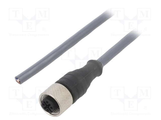 Connection lead; M12; PIN: 4; straight; 20m; plug; 250VAC; 2.2A; IP67