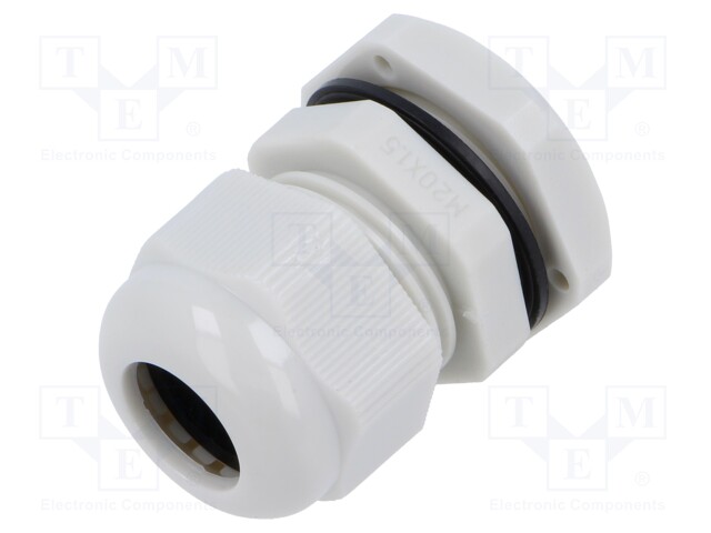 Cable gland; M20; 1.5; polyamide; light grey