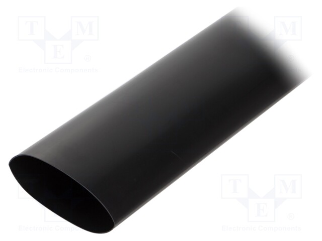 Heat shrink sleeve; glued; 103mm; L: 1m; black; Temp: -25÷125°C