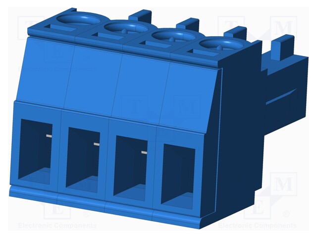 Connector: pluggable terminal block; plug; female; straight; blue