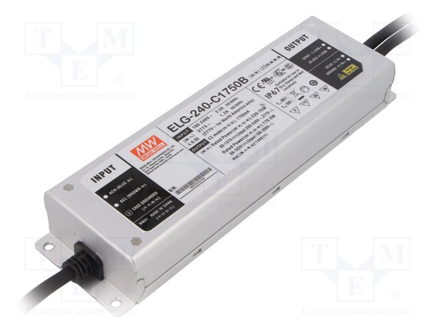 Power supply: switched-mode; LED; 239.75W; 69÷137VDC; 1750mA; IP67