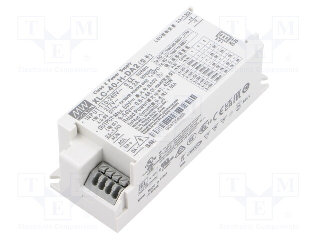 Power supply: switching; LED; 40W; XLC-40; -25÷90°C; OUT: 1