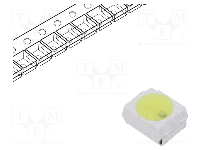 LED; SMD; 3528,PLCC2; white cold; 750÷1120mcd; 10000K; 120°; 12V