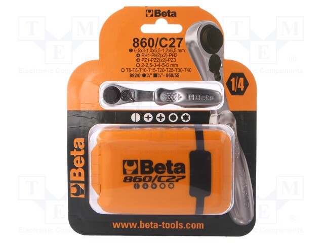 Kit: screwdriver bits; Pcs: 25; Kit: rattle 1/4",screwdriver bits