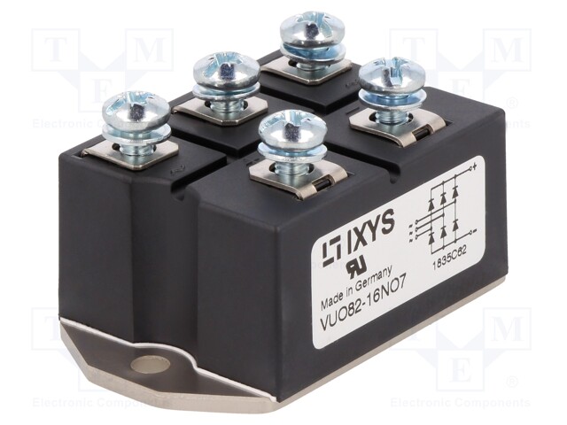 Three-phase bridge rectifier; Urmax: 1.6kV; If: 90A; Ifsm: 750A