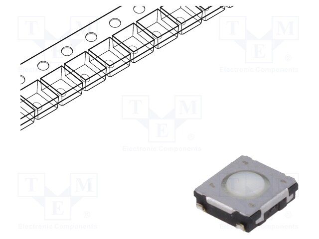 Microswitch TACT; SPST; Pos: 2; 0.02A/15VDC; SMT; none; 1.6N; 2mm