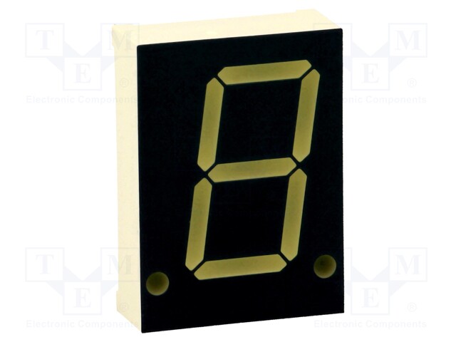 Display: LED; 7-segment; 20.32mm; 0.8"; No.char: 1; green; 3÷10.5mcd