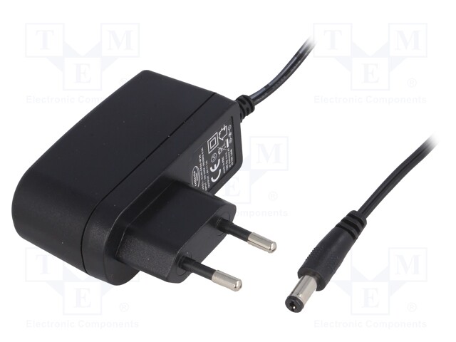 Power supply: switched-mode; 6VDC; 1A; Out: 5,5/2,1; 6W; Plug: EU